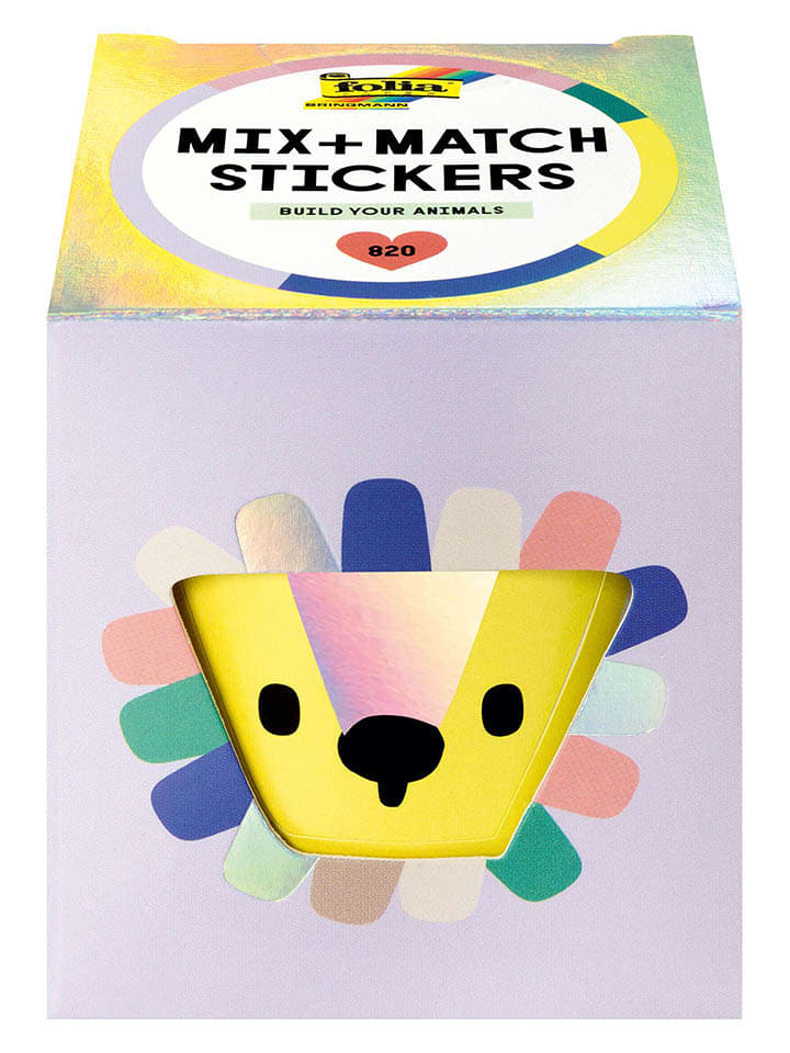 folia PAPER Stickerrolle "Build your animals" - ab 6 Jahren - 3,5 m - onesize