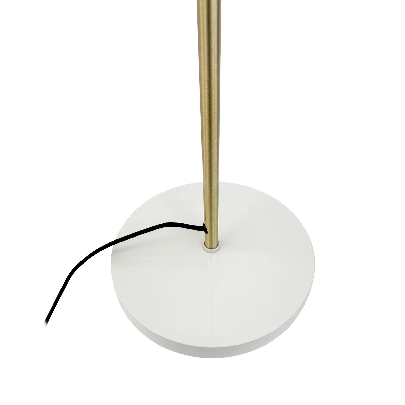 Dyberg Larsen Sleep vloerlamp Shiny White/Antique Brass van metaal