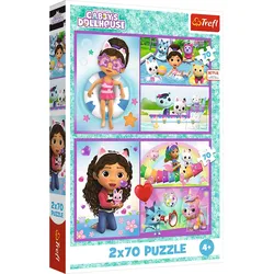 Puzzle - 2x70 - Spielen Sie mit Gabby Trefl 34438