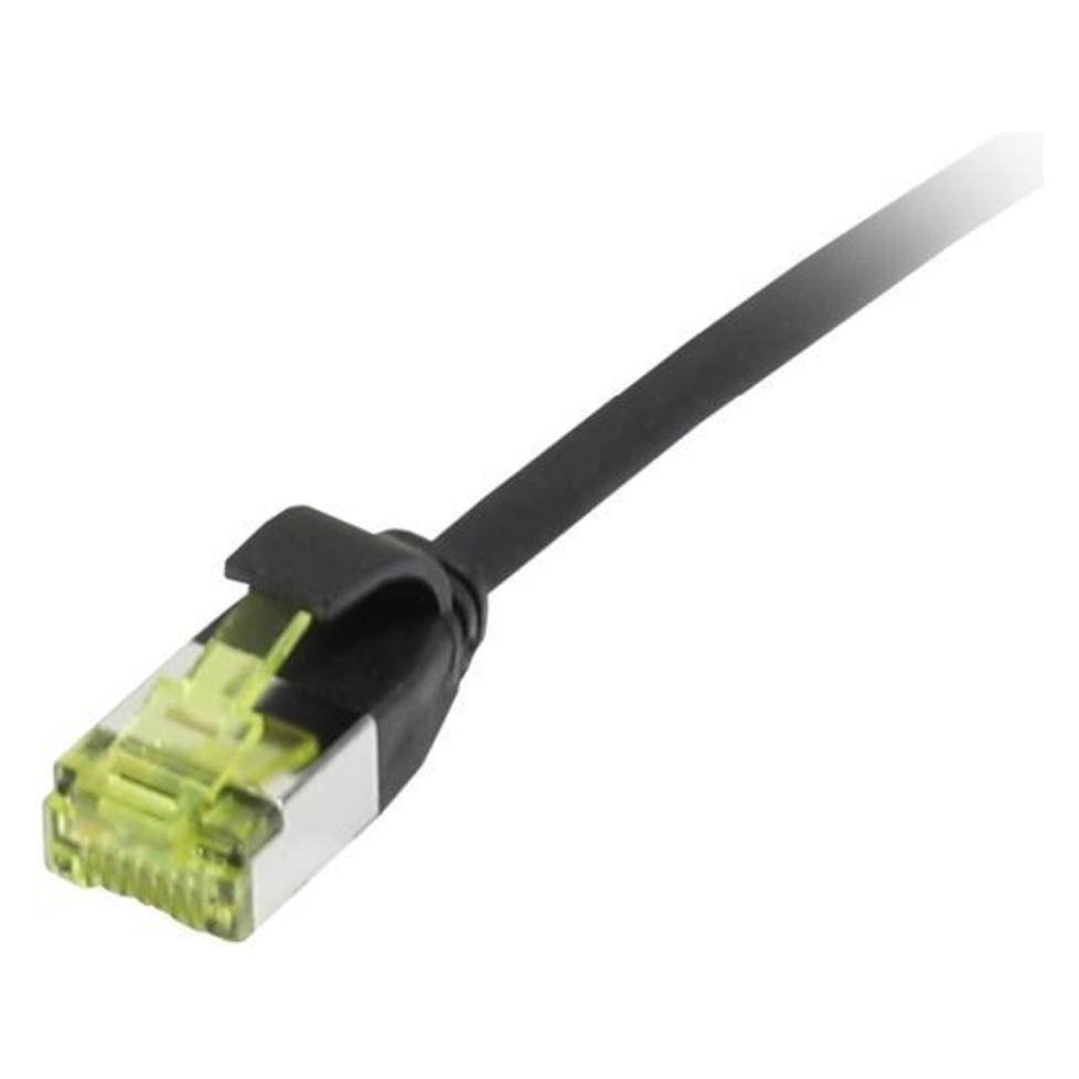 Synergy 21 Patchkabel RJ45 CAT6A 500Mhz 7.5m schwarz U/FTP slimline rund d 3.8mm - Netzwerk - CAT 7 (CAT6a, 7.50 m) (S217318V3)