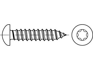 REYHER DIN 7981 Stahl Form C-ISR galvanisch verzinkt Linsen-Blechschrauben mit Spitze, Innensechsrund 798100107006304