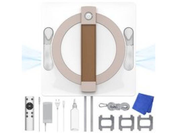 Robot nettoyeur de vitres 3200Pa – 4 buses 3 modes (Z N Z+N) guide vocal – 2 réservoirs 50ml – Télécommande câble 5m