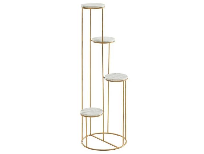 WOHNLING Étagère à Plantes Marbre Véritable Blanc 36 5x107 5x36 5 cm Support