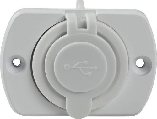 AS Schwabe USB 2fach Einbaudose Caravan, weiß Belastbarkeit Strom max.=2.1A 5V