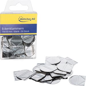 Böttcher-AG Eckenklammern, silber, bis 10 Blatt, aus Metall, 100 Stück