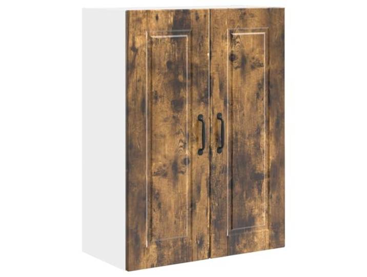 Wandschrank 60 x 31 x 80 cm PORTO aus Holzwerkstoff Geräucherte Eiche Holzwerkstoff in Geräucherte Eiche, zeitgemäßes Design, für moderne Küchen, kompakte Maße