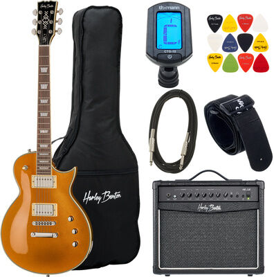 Harley Benton SC-Custom III Gold Top Set Gold Hochglanz