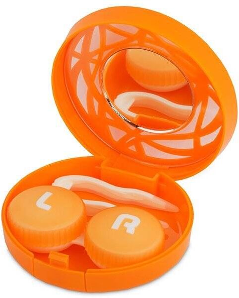 Astuccio con specchietto - Orange ornament