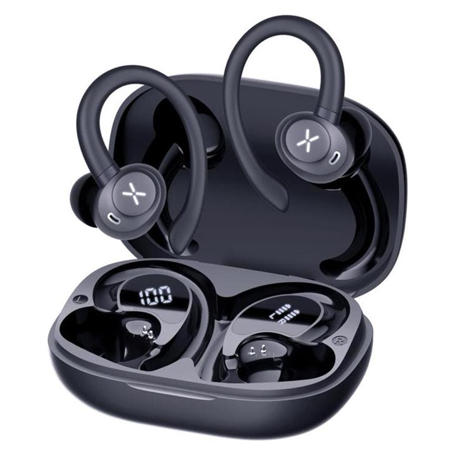 Techsuit - Wireless Earbuds (P1) - Bluetooth V5.4, 300mAh, ANC, ENC, 4 Mic - Black (ANC, Kabellos) (61003435)