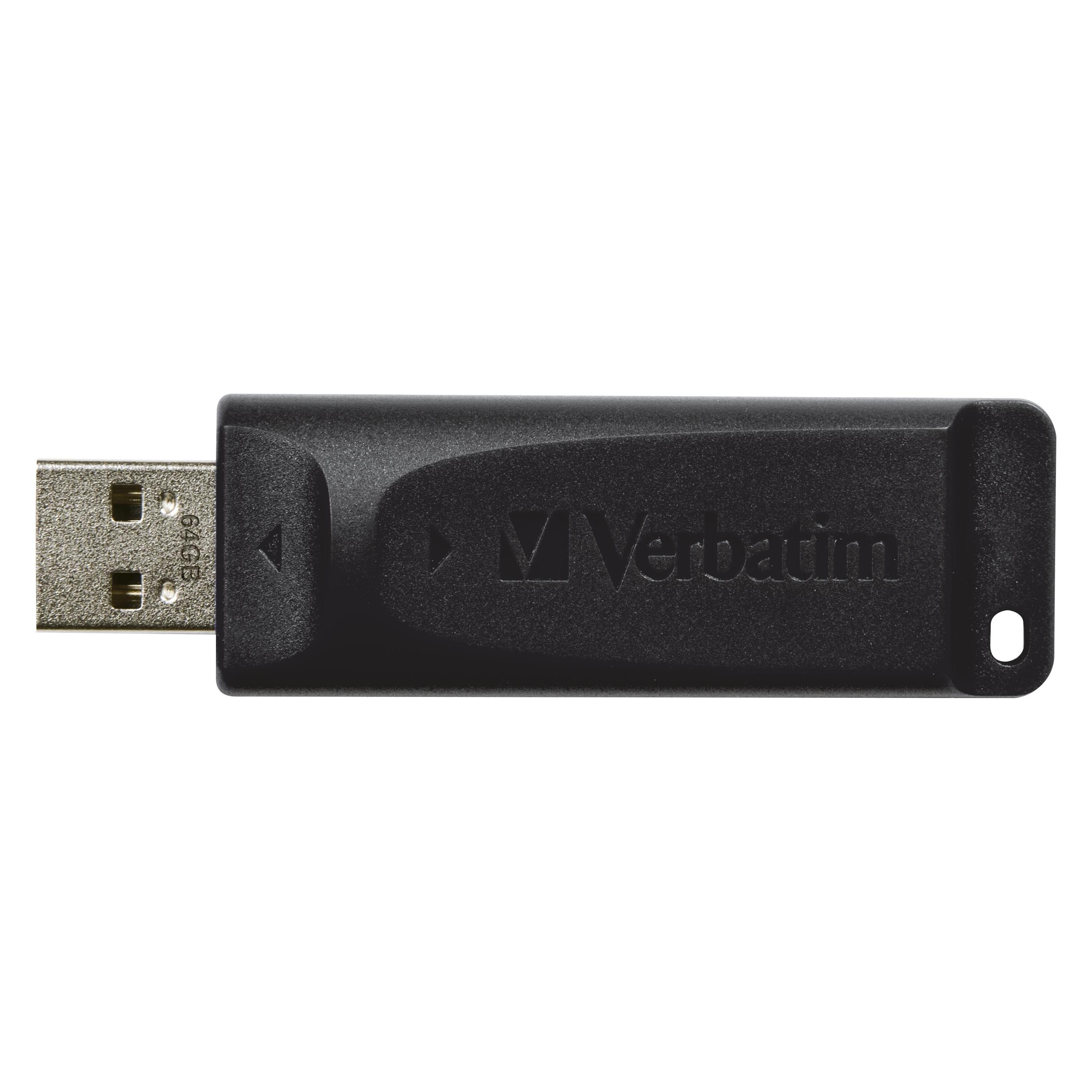 Verbatim Store N Go Usb 2.0 Drive Slider 64gb (64 GB, USB-A) (98698)