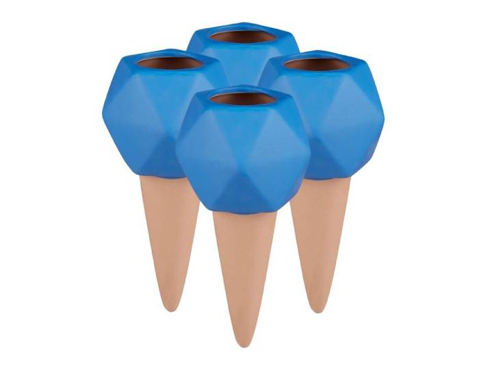 Relaxdays Tonspitzen Bewässerung blau 4er Set