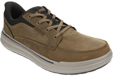 Skechers USA Sterling-Preston (Men's) Casual Shoes in Desert, Size 10.5 M, Leather/Memory Foam