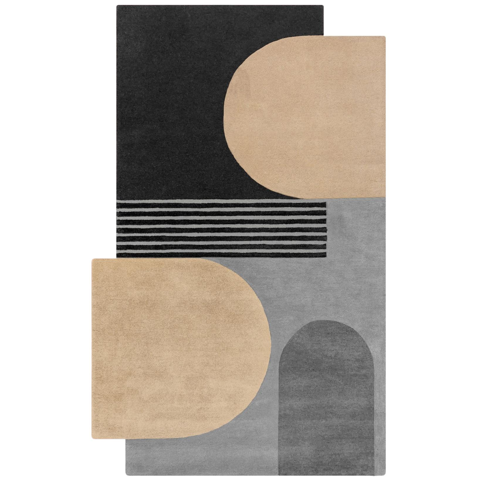 Wollteppich Kurzflor Monochrom 200 x 290 cm - HALLEIN Kadima Design