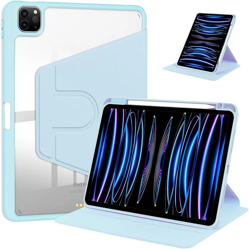 INF Hellblaue drehbare Hülle kompatibel mit Redmi Pad SE 11" - Acryl & PU-Leder, mit Stifthalter