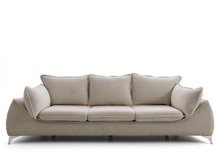 Muffo Sofa Melani, Lose Rückenkissen, keine Schlaffunktion, Modernes Design, angenehmes und weiches Material