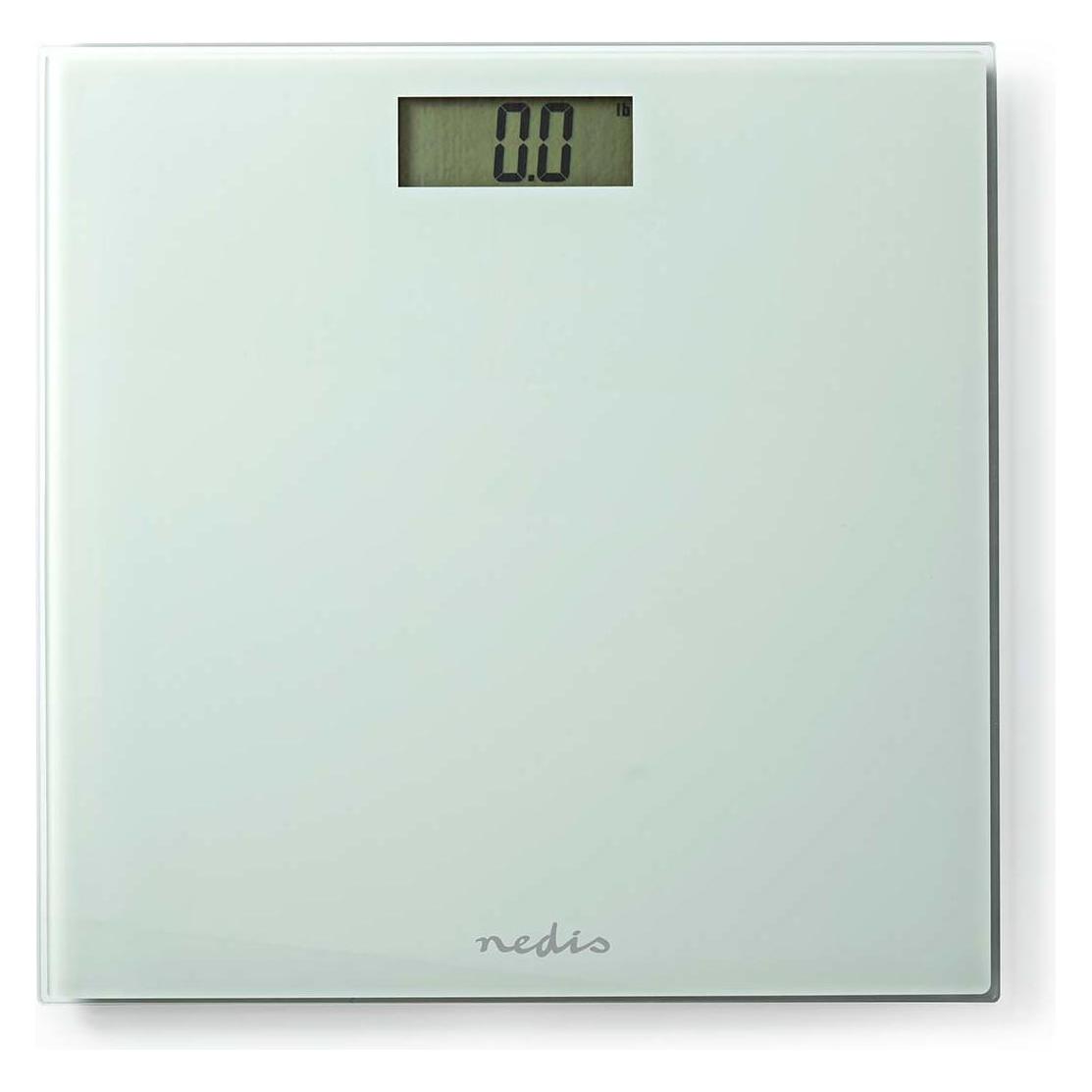 Nedis Personenwaage | Digital | Weiss | Gehärtetes Glas | max. Wiegekapazität: 150 kg (150 kg) (PESC500WT)
