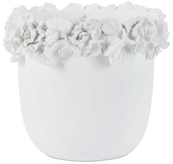 Melrose International Decorative Floral Sculpted Container