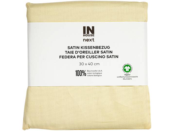 Inhouse Kissen Gots Satin 30x40 kamille