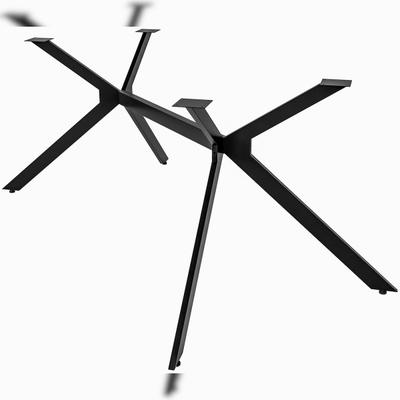 DELUKE® Tischgestell Metall PROXI Stahlgestell beschichtet, 72x155x71cm HxBxT Outdoor Tischbeine Tischfüße Tischuntergestell Schwarz