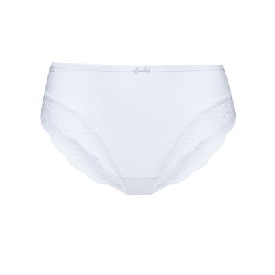 Hipster SUSA "Damen Hipster Nizza", Damen, Gr. 40, weiß, Stoff, Obermaterial: 55% Baumwolle CO. 37% Polyamid PA. 8% Elasthan EL., Unterhosen