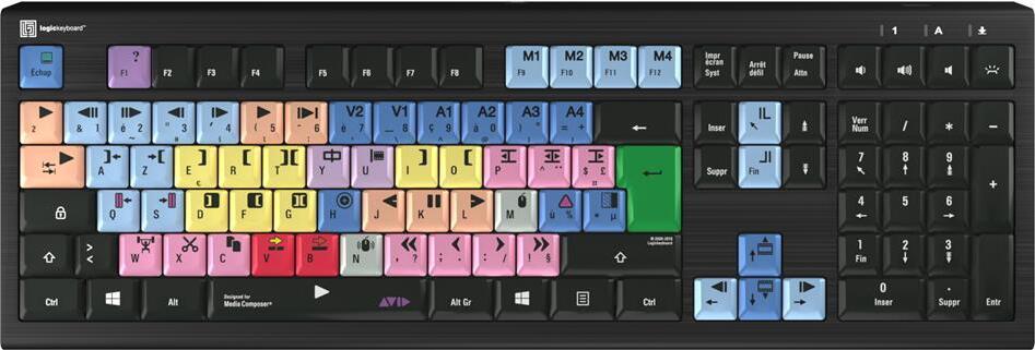 Logickeyboard Avid Media Composer Astra 2 Classic fr PC - Tastatur - AZERTY