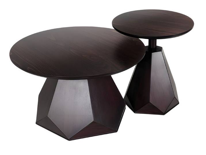 JVmoebel Couchtisch Eleganter Holz-Couchtisch in Braun mit klassischen Verzierungen (Packung), Made in Europe