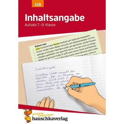Aufsatz. Inhaltsangabe, Geheftet von Gerhard Widmann, Hauschka Verlag