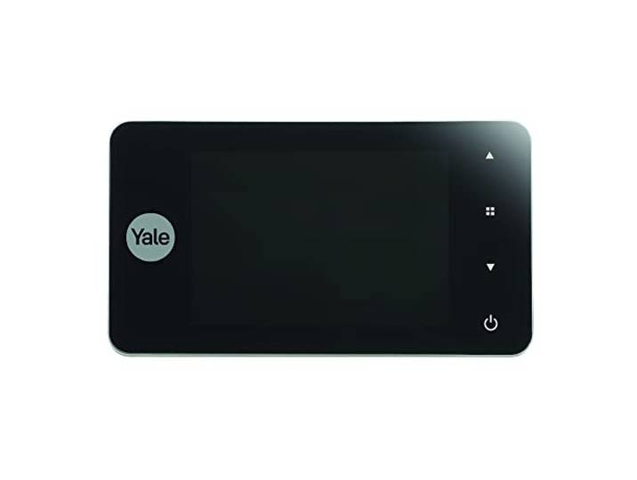 Yale Judas électronique numérique à Auto-imagerie 45-4500-1440-00-6011\, Argent\, Vue en Direct\, caméra de Haute qualité\, Angle de Vision de 105°\, Enregistrement d'images\, Sonnette intégrée