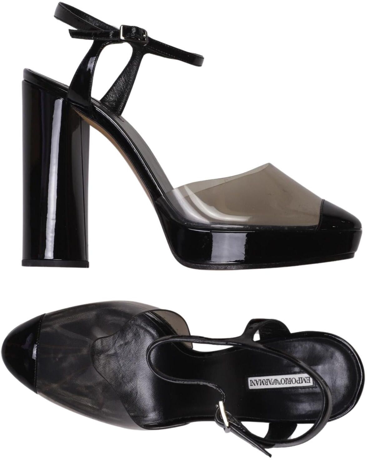 Giorgio Armani Emporio Armani Damen Sandalen, Schwarz, Gr. EU 37, kein / Etikett - Second Hand