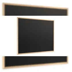 ALLboards Schwarze Kreidetafel 100×80 cm, ECO-Holzrahmen