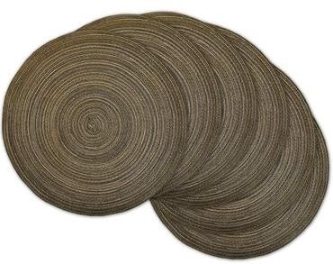 DII Design Imports Variegated Woven Polypropylene Round Placemats (Set of 6)