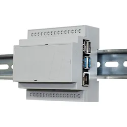 RPI CASE4 DR-GRY - Gehäuse für Raspberry Pi 4, Hutschiene, grau