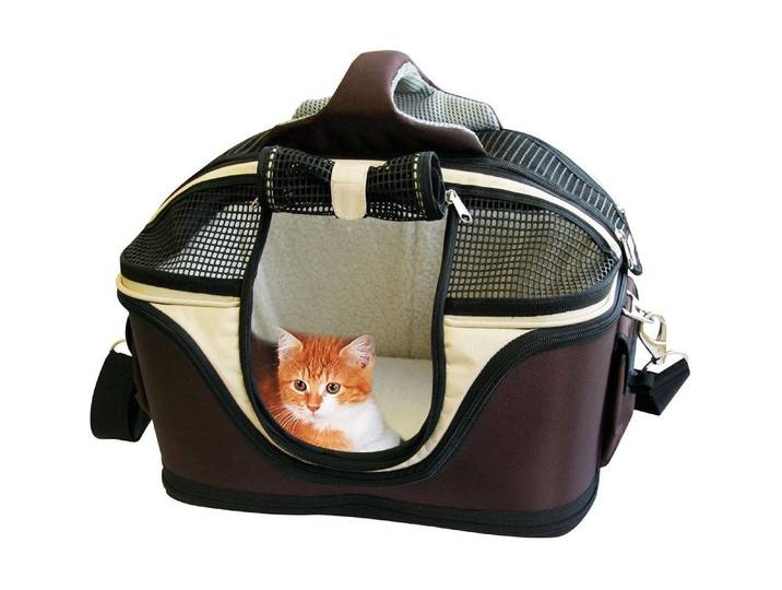 Tiertransporttasche SWISSPET Transporttasche Sleepyway S , weiss (weiß), B:29cm H:33cm T:42cm, Kunststoff, Tiertransportbehälter, Tiertransporttasche