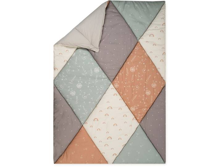 Krabbeldecke JULIUS ZÖLLNER Organic, Patchwork , bunt (patchwork), B:95cm L:135cm, Baumwolle, Wohndecken, Krabbeldecke, Made in Germany