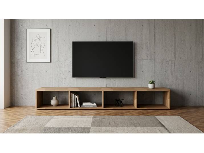 Offenes Lowboard nach Maß – diverse Materialien Buche Natur geölt