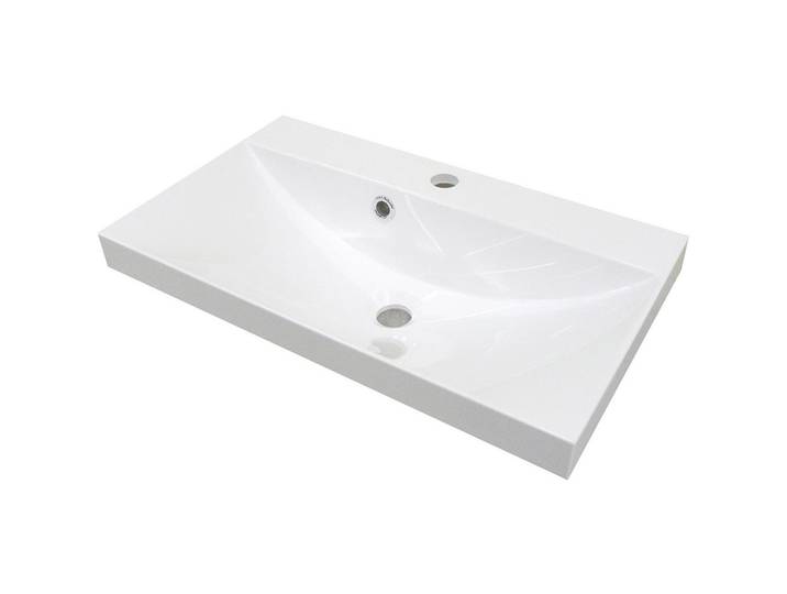 Waschbecken Guss Lima Keramik 60x35 cm Weiß