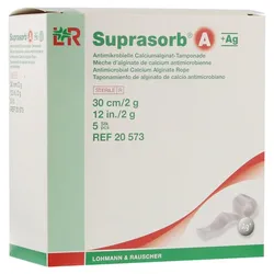 Suprasorb A+Ag Antimikrobielle Calciumalginat-Tamponade 5 St