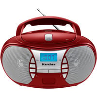 RR 5025-R, Radio rot/silber, Tragbarer CD-Player mi UKW-Radio