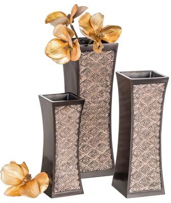 Creative Labs Scents Dublin Brown Decorative Vases for Decor Centerpieces - Set of 3