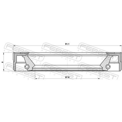 FEBEST Dichtring, Radnabe 95les69910813x für MITSUBISHI