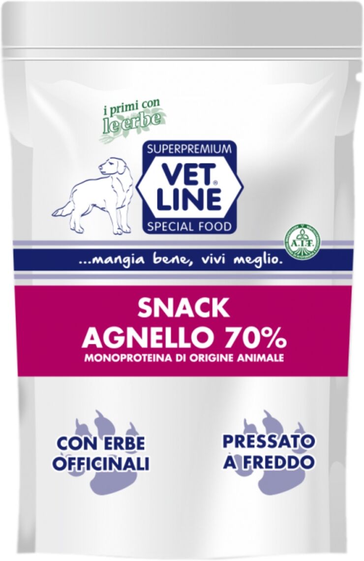 Vetline Vet Line Snack di Agnello Monoproteico Grain Free per Cani 80g