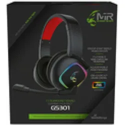 MediaRange kabelgeb.Gaming-Headset mit 7.1 Surround-Sound (Kabelgebunden), Gaming Headset, Schwarz, Rot