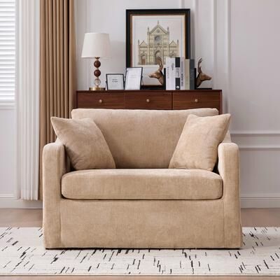 GREATPLANINC Oversized Single Sofa Chair Chenille Accent Chair