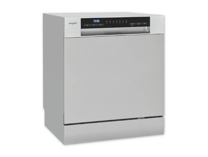 exquisit Tischgeschirrspüler GSP5508-030D, 8 l, 8 Maßgedecke, 8 Maßgedecke, 8 Liter, Auto-Door-Open, Startzeitvorwahl, Kompakt