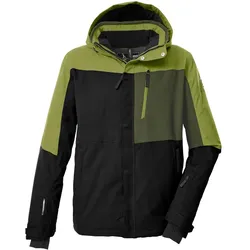 Killtec, Herren, Skijacke, Giacca da Sci con Cappuccio Amovibile (4XL), Grün, Schwarz, 4XL