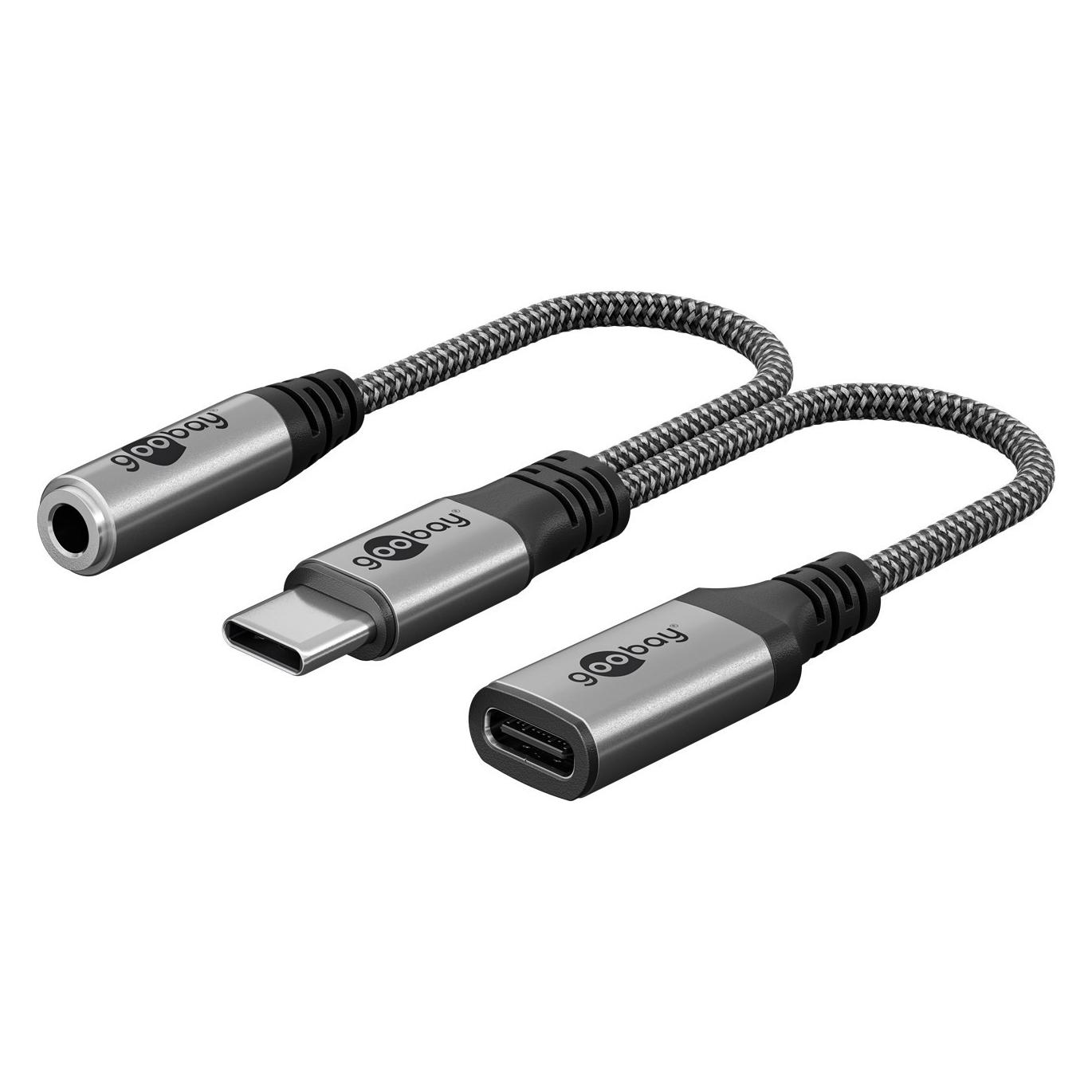 Goobay USB-C auf USB-C und Klinke 3,5 mm AUX (Klinkenadapter) (74524)