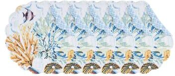 C&F Home Makena Beach Round Quilted Placemat Set 6