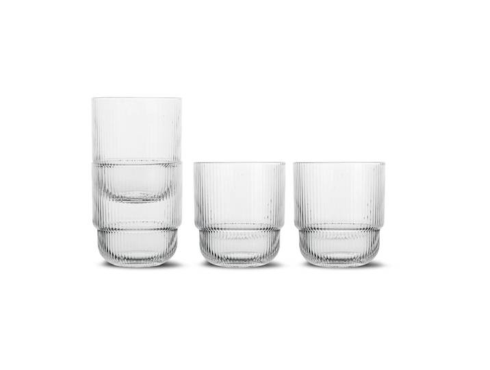 Sagaform Verres à eau brillants Sagaform lot de 4 Clair