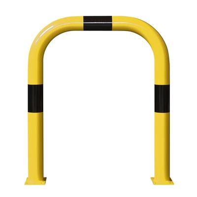 PROREGAL Rammschutz-Bügel XL | HxB 120x100cm | Rohr-Ø 10,8cm | Feuerverzinkter & kunststoffbeschichteter Stahl | Schwarz-Gelb