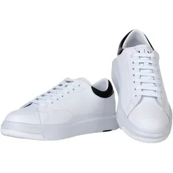 A|X ARMANI EXCHANGE Herren Sneaker - Schnür-Schuh, Turnschuh Low, Logo, Leder Weiß/Schwarz / EU 43